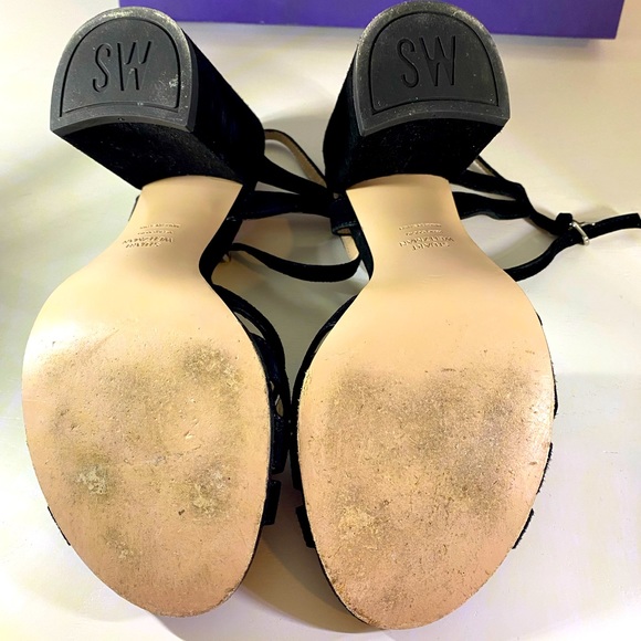 Stuart Weitzman Memoir Block Heel Sandal Suede - Picture 4 of 16